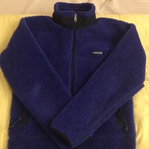 Patagonia fleece jacket size XS blue made in USA